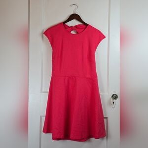 Gap Pink Knit Cut Out Halter Tie Skater Dress  12